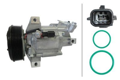 Compresor, aire acondicionado HELLA 8FK 366 204-271