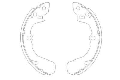 Juego de zapatas de frenos Kavo Parts KBS-8905
