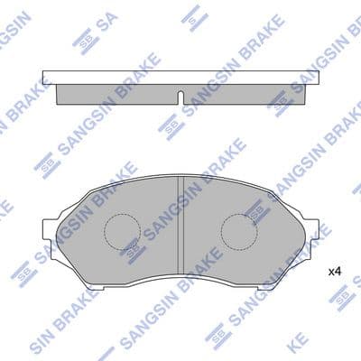 Juego de balatas de freno Hi-Q SP1227