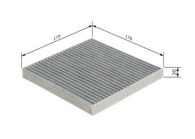 Filtro, aire del interior BOSCH 1 987 432 566