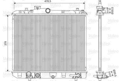 Radiador, refrigeración del motor VALEO 701604