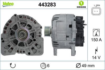 Alternador VALEO 443283