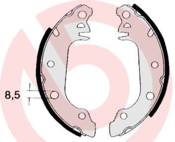 Juego de zapatas de frenos BREMBO S 24 504