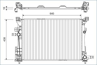 Radiador, refrigeración del motor VALEO 701133