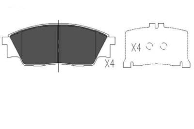 Juego de balatas de freno Kavo Parts KBP-8009