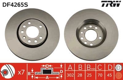 Disco de freno TRW DF4265S