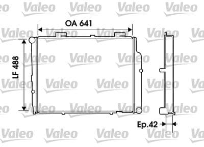 Radiador, refrigeración del motor VALEO 734803