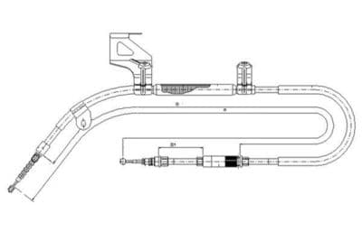 Cable de accionamiento, freno de estacionamiento TEXTAR 44007100