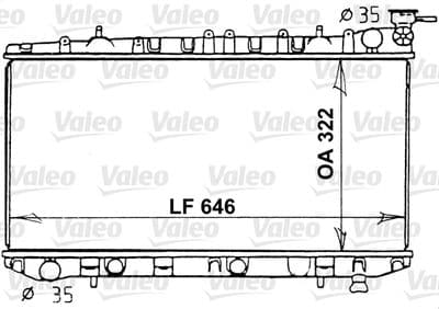 Radiador, refrigeración del motor VALEO 731202