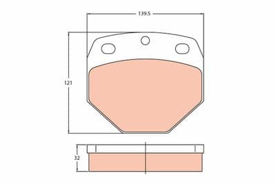 Juego de balatas de freno TRW GDB5097