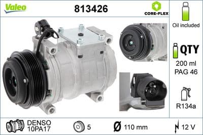 Compresor, aire acondicionado VALEO 813426