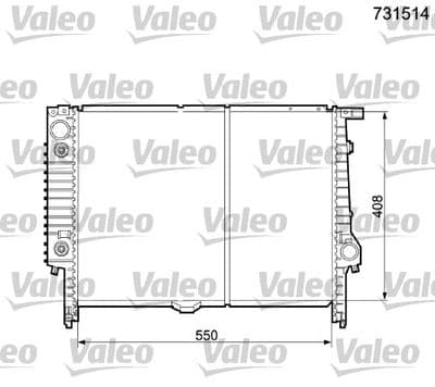 Radiador, refrigeración del motor VALEO 731514