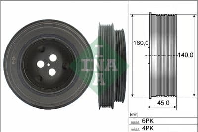 Polea, cigüeñal Schaeffler INA 544 0131 10