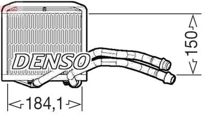 Radiador de calefacción, calefacción interior DENSO DRR09102