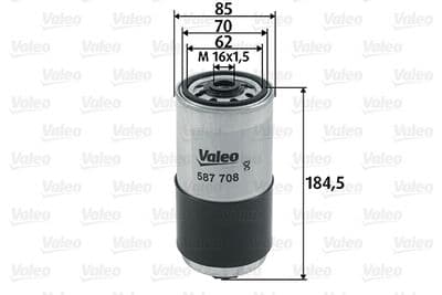Filtro combustible VALEO 587708