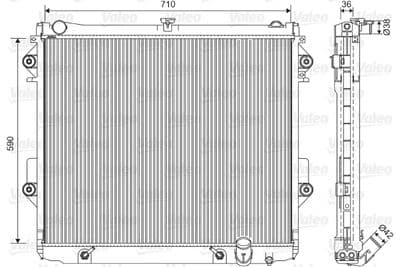 Radiador, refrigeración del motor VALEO 701552