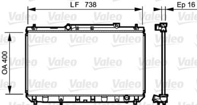 Radiador, refrigeración del motor VALEO 734488