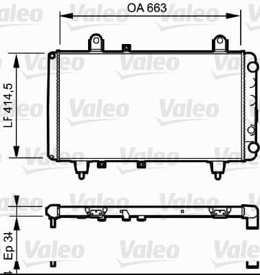 Radiador, refrigeración del motor VALEO 730040