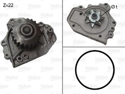 Bomba de agua, refrigeración del motor VALEO 506680