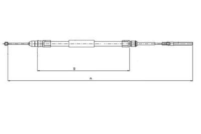 Cable de accionamiento, freno de estacionamiento TEXTAR 44008800