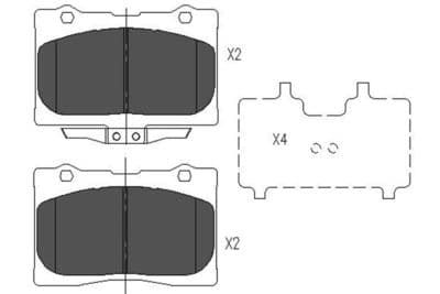 Juego de balatas de freno Kavo Parts KBP-2039