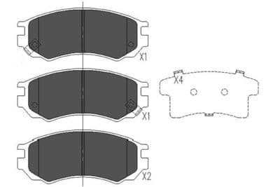 Juego de balatas de freno Kavo Parts KBP-6531