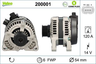 Alternador VALEO 200001
