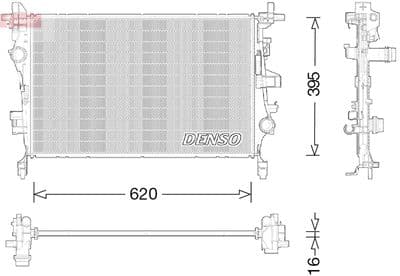 Radiador, refrigeración del motor DENSO DRM09044
