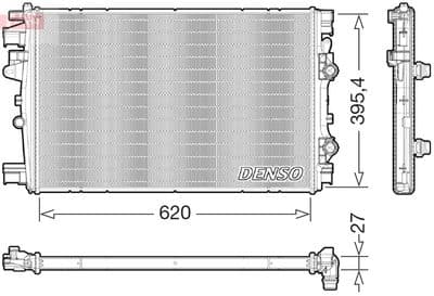 Radiador, refrigeración del motor DENSO DRM09176