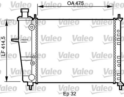 Radiador, refrigeración del motor VALEO 734239