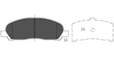 Juego de balatas de freno Kavo Parts KBP-5540