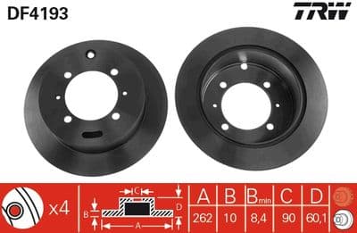 Disco de freno TRW DF4193