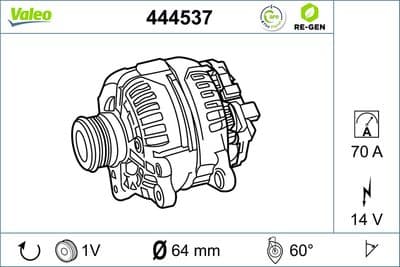 Alternador VALEO 444537