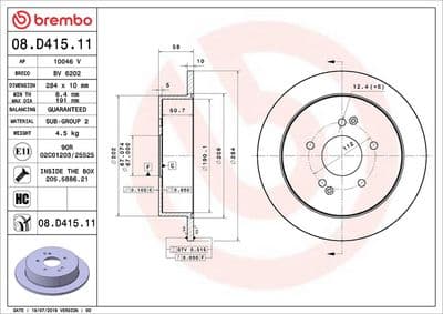 Disco de freno BREMBO 08.D415.11