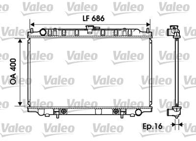 Radiador, refrigeración del motor VALEO 734150