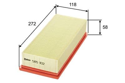 Filtro de aire VALEO 585102