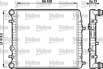 Radiador, refrigeración del motor VALEO 732863