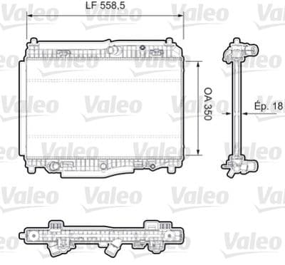 Radiador, refrigeración del motor VALEO 735379