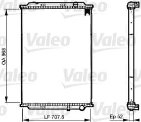 Panal del radiador, refrigeración del motor VALEO 733524