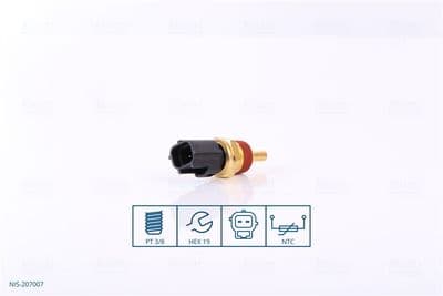 Sensor, temperatura del refrigerante NISSENS 207007