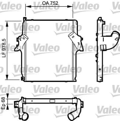 Radiador de aire de admisión VALEO 818782