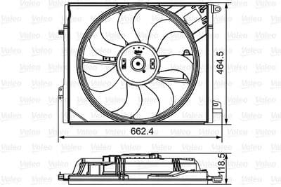 Ventilador, refrigeración del motor VALEO 696881