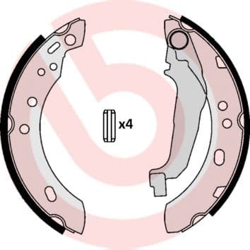 Juego de zapatas de frenos BREMBO S 56 507