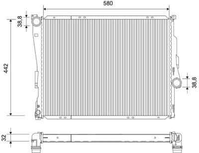 Radiador, refrigeración del motor VALEO 701523