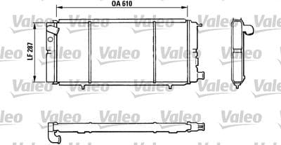 Radiador, refrigeración del motor VALEO 810827