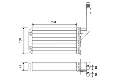 Radiador de calefacción, calefacción interior VALEO 812016