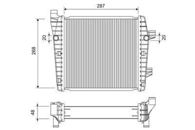 Radiador, refrigeración del motor VALEO 701322