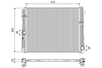 Radiador, refrigeración del motor VALEO 701311