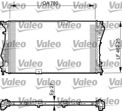 Radiador, refrigeración del motor VALEO 735599