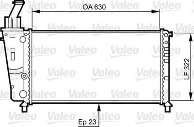 Radiador, refrigeración del motor VALEO 734221